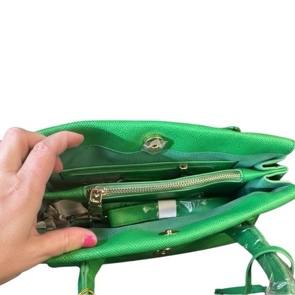 Bebe Bright Green Evie Satchel - Picture 3 of 4